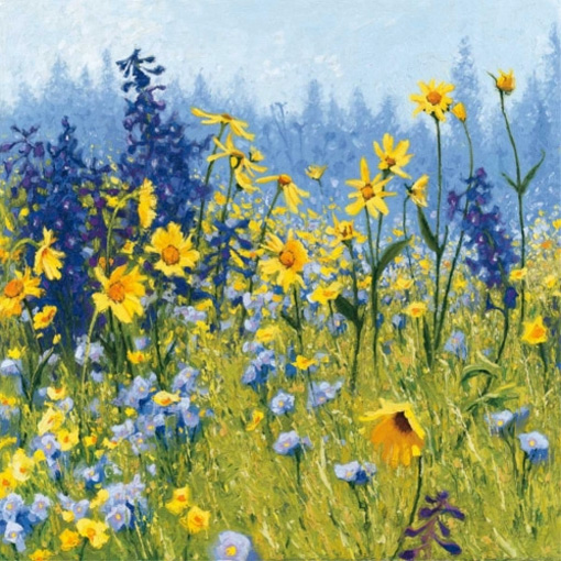화사한 거실그림 셜리 노박 joyful in july 식탁 현관액자 꽃그림액자 집들이선물 : 갤러리아리아
