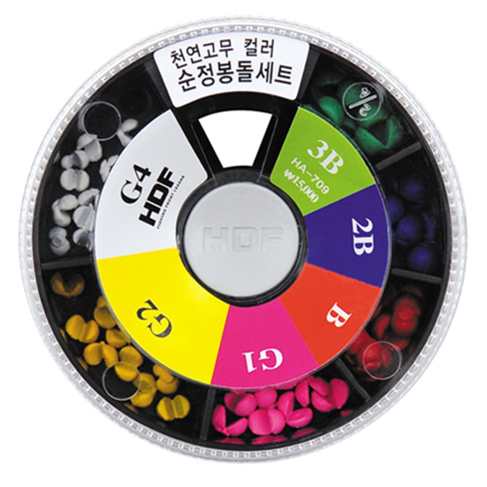 해동 천연 고무 컬러 순정 봉돌 세트 깨추 찌낚시 고무추 좁쌀봉돌 조개봉돌 스플릿샷 : 도깨비피싱