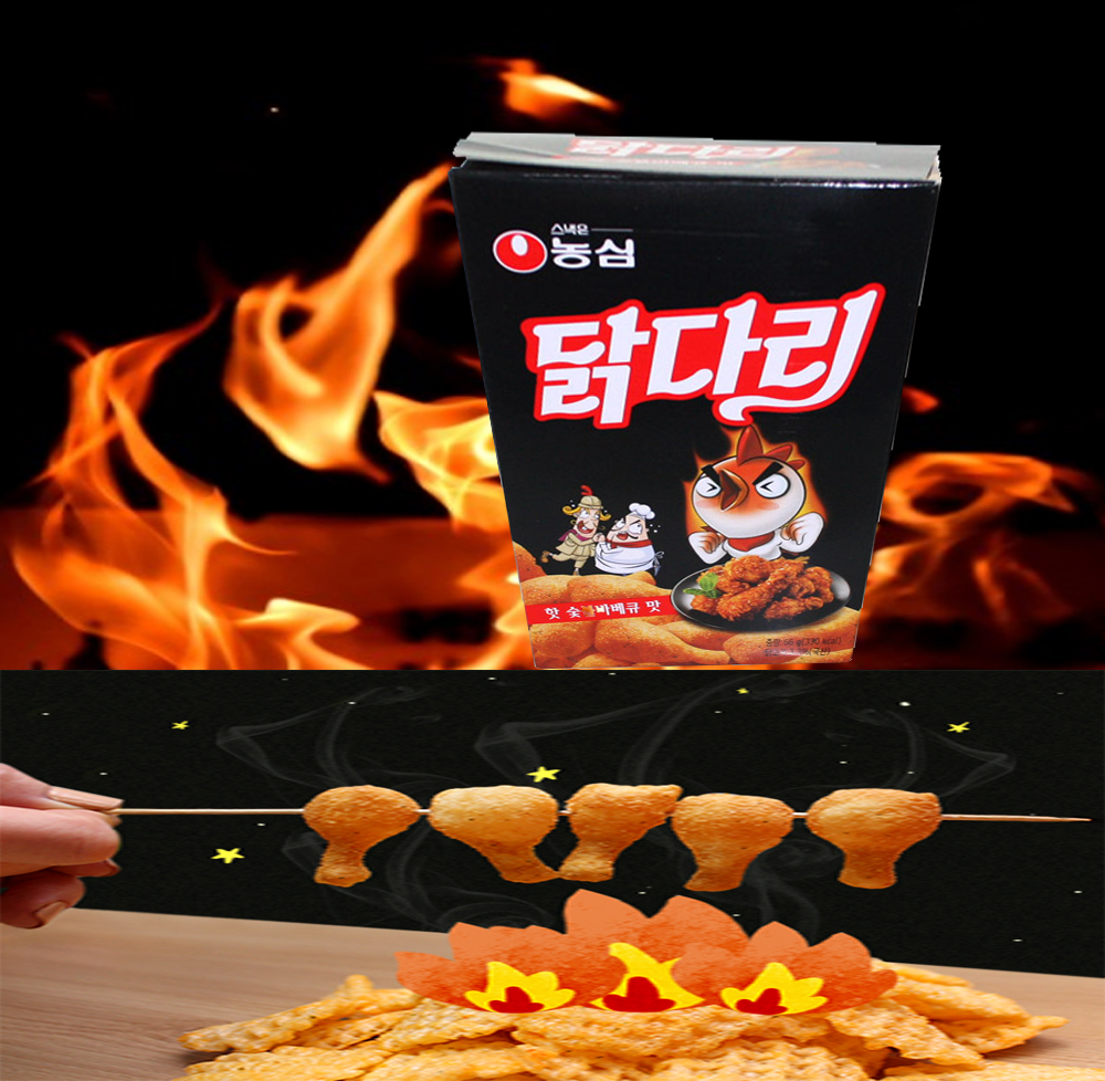농심 닭다리(핫숯불바베큐맛)66gX20개입(1박스) : 다진상사