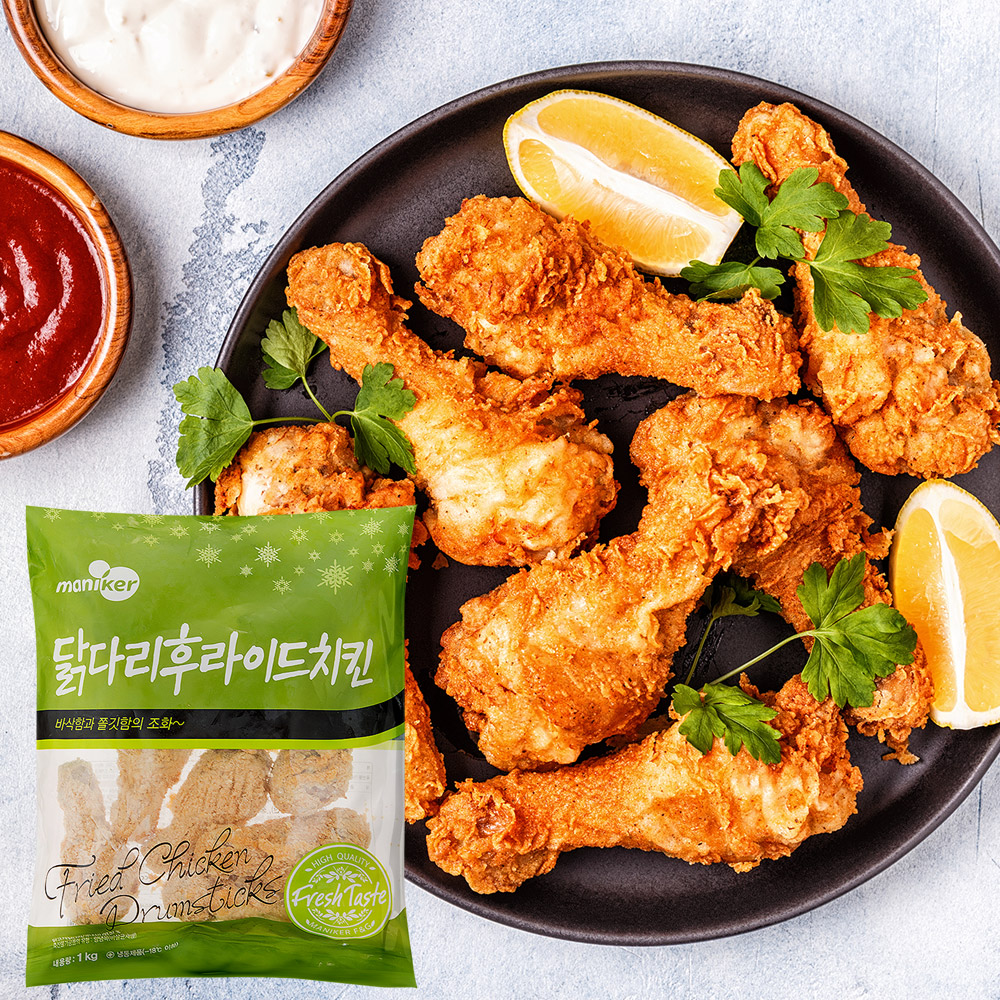 마니커F&G 닭다리후라이드 1kg : 푸드창고 FOODSTORE
