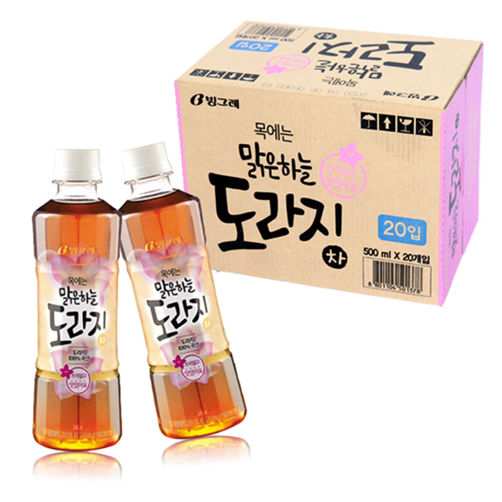 빙그레 맑은하늘 도라지차 500mlx20페트 차음료 : 마트로몰
