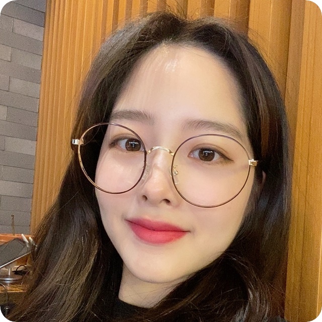 블루라이트차단 동글이 안경 오버사이즈 오버핏 변색렌즈 : 골목안경