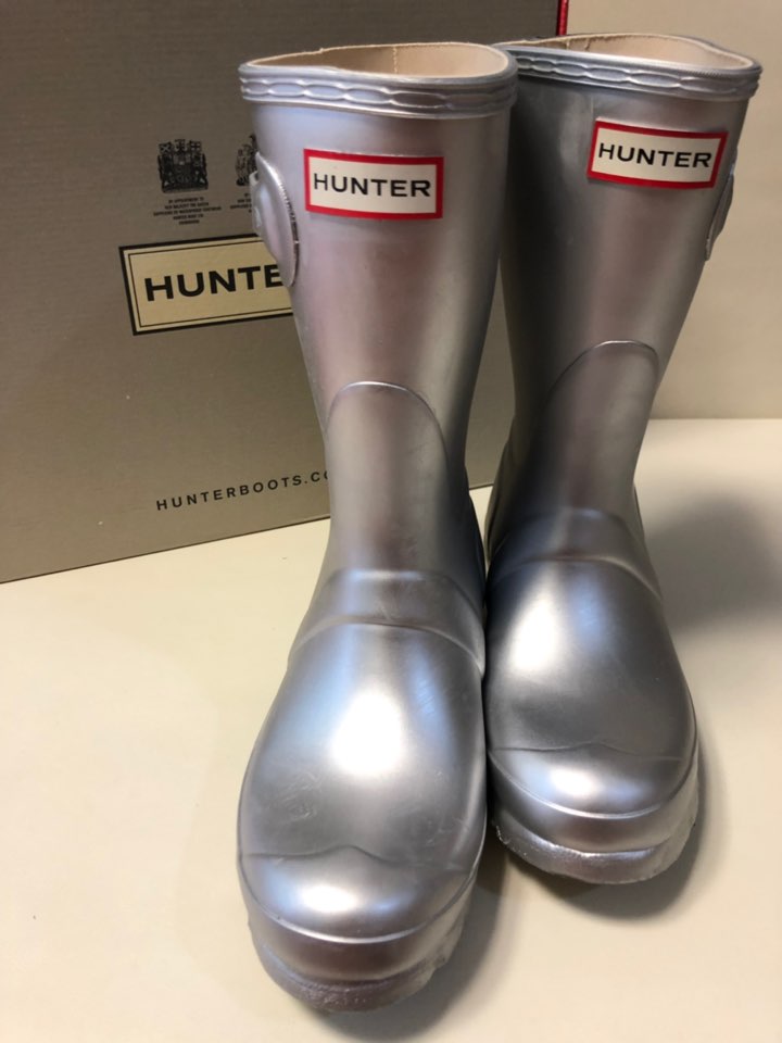 헌터 레인부츠 오리지날 숏 부츠  실버 SILVER Hunter Short Rain Boots : JeJeLine