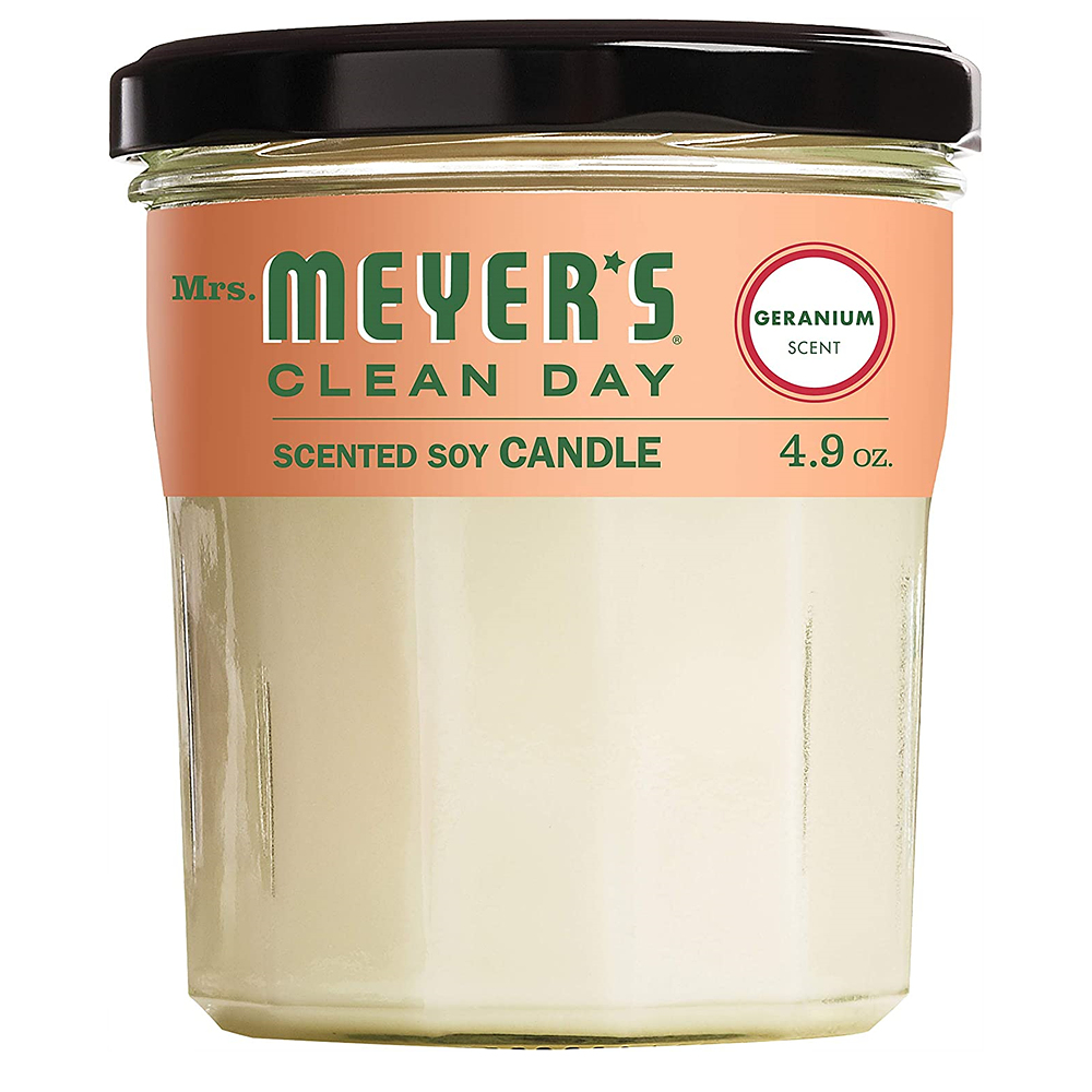Mrs. Meyers Clean Day Scented Soy Candle Small Glass Geranium 4.9oz 미세스 마이어 소이캔들 제라늄 139g : 미시까리