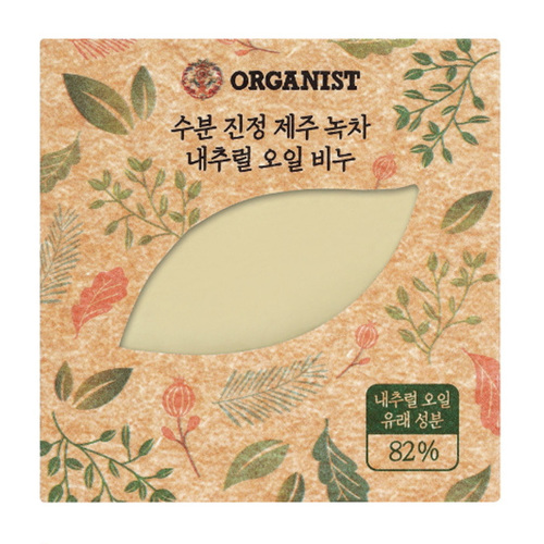 [LG 생활건강] 오가니스트 수분 진정 제주 녹차 내추럴 오일 비누 90g x 3개 / 당일배송 : 큐브박스