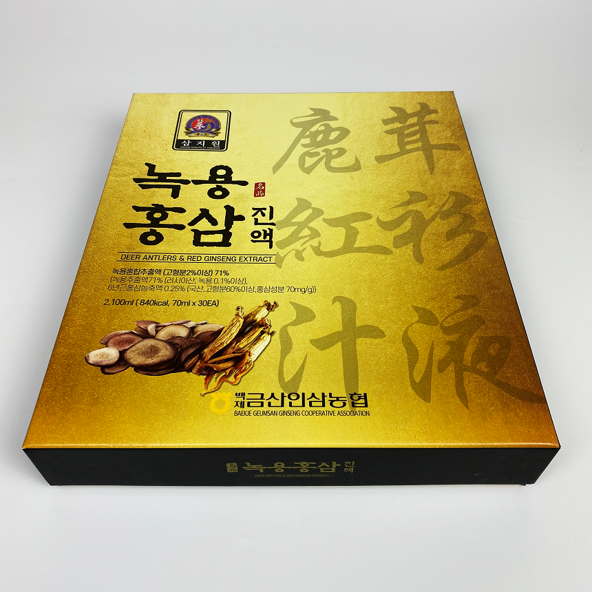금산인삼 농협 녹용 홍삼 진액 70ml X 30포 효과 어버이날 선물 : 뉴트리즘