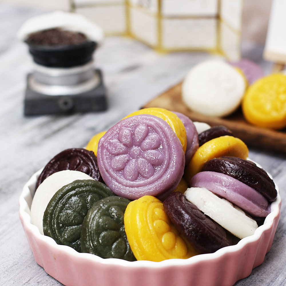소량 상차림세트 백일떡 (한자백설기5개 + 수수팥떡500g 25알) 인천떡집 답례떡 : 논현떡전문점