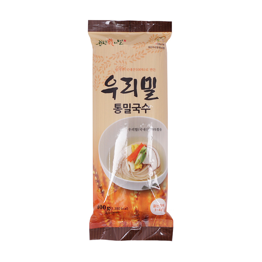우리밀 통밀국수 400g 우리밀영농조합 : 완주로컬푸드