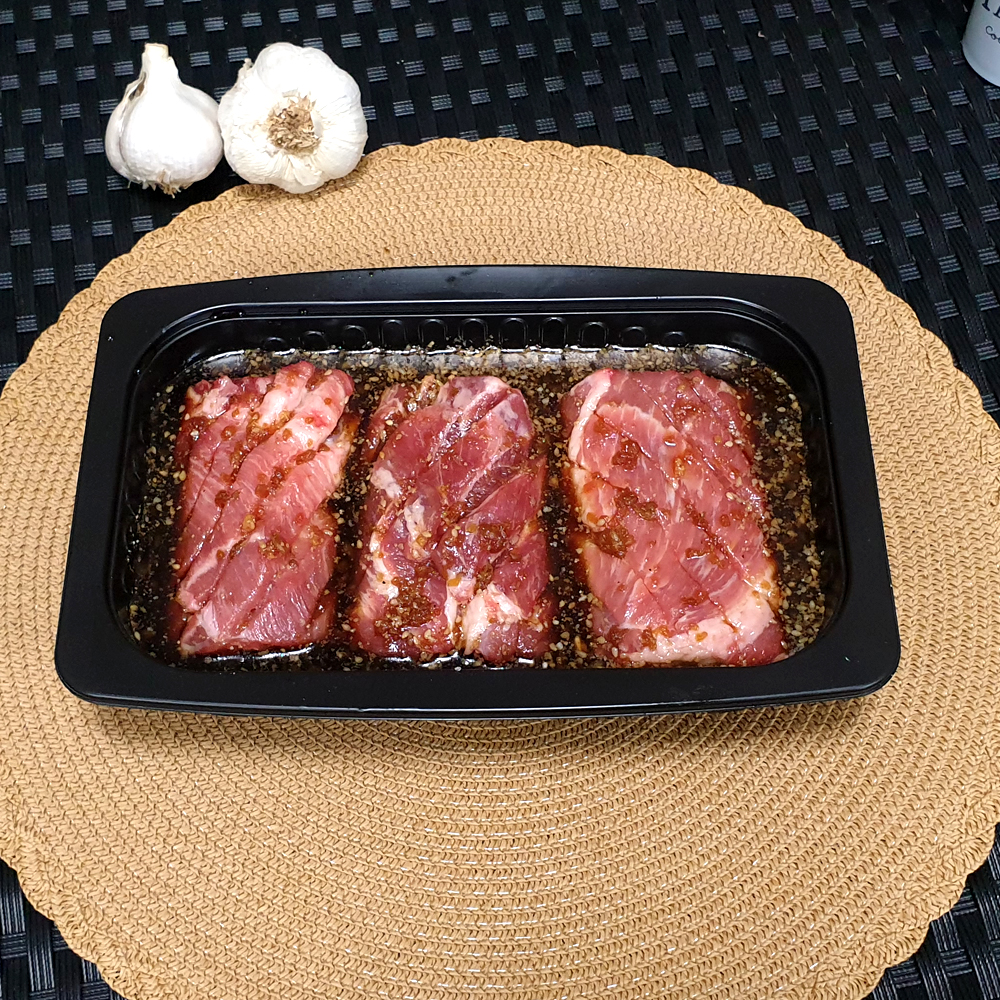 캠핑음식 돼지갈비 왕구이 먹거리 3대 1.3kg : 마당소
