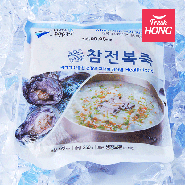 [완도홍반장] 완도 참전복죽 250g 3팩, 철원오대쌀 사용, 환자회복용, 아이간식용 : 프레시홍