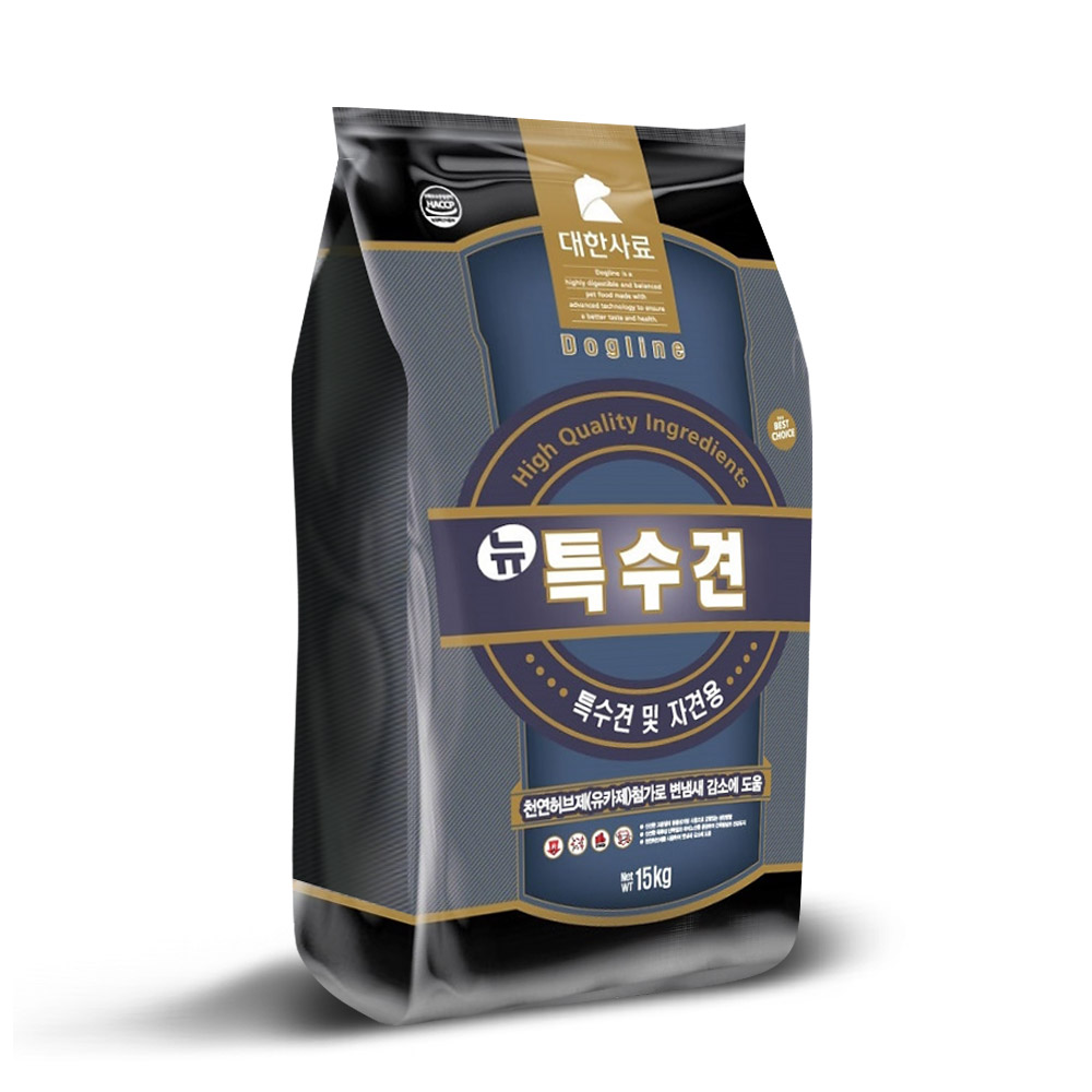 대한사료 뉴특수견15kg 활동견 특수견 개사료 : 사료영양학교실