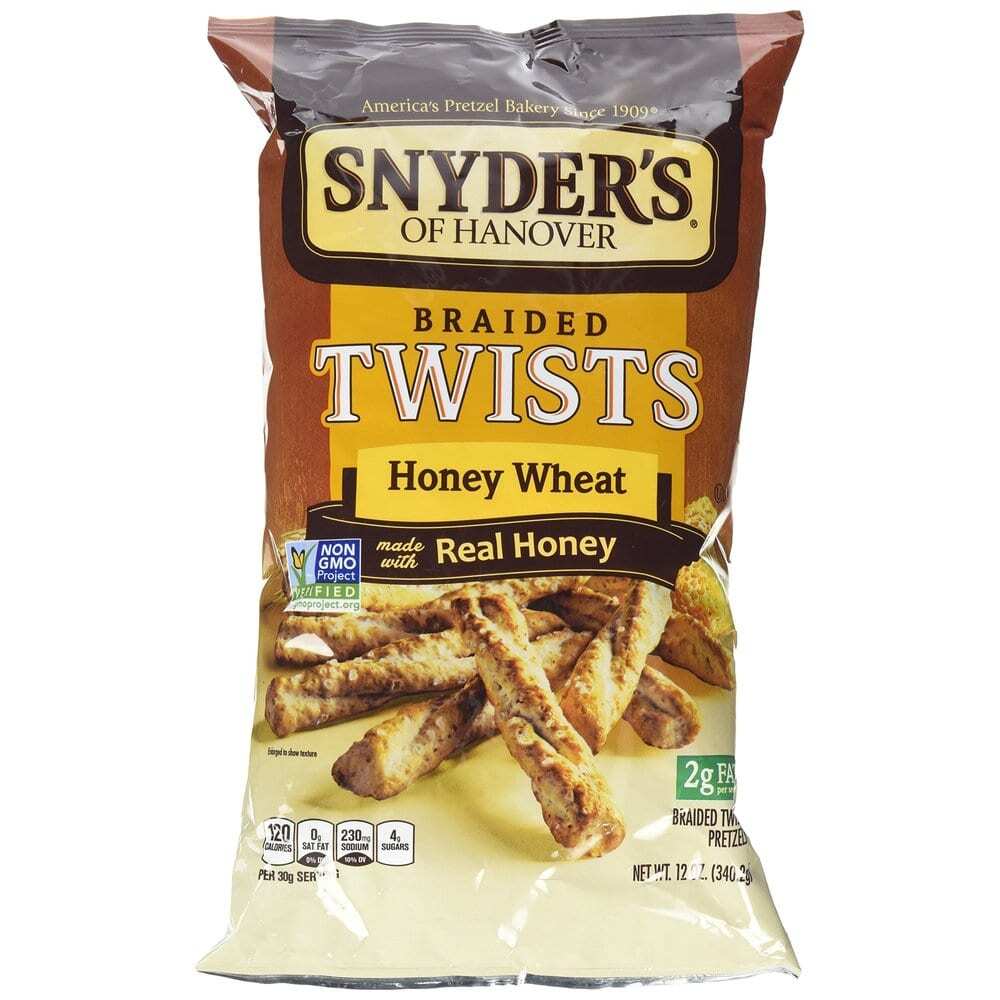 스나이더스 프레첼 허니 위트브레드 트위스트 340g Snyders of Hanover Honey WheatBraided Twists 12oz : 퍼스트피스