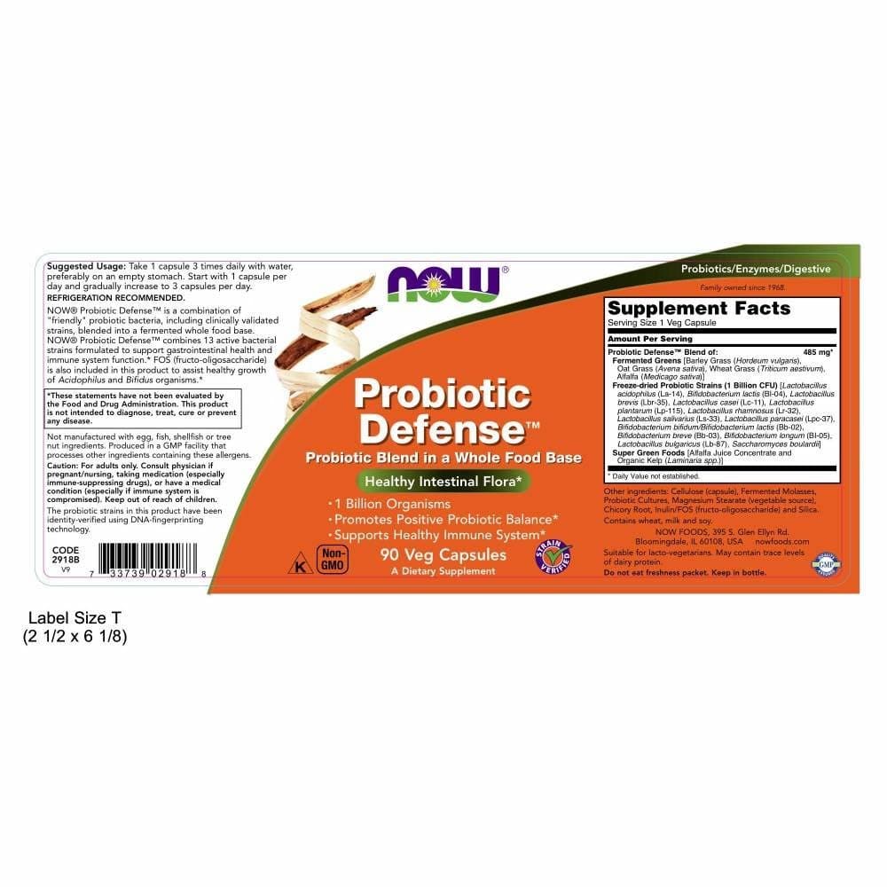 Now Foods Probiotic Defense, Probiotic Blend 90C 나우 푸드 10억 프로바이오틱 디펜스 90 캡슐 1팩 : 어라운드196