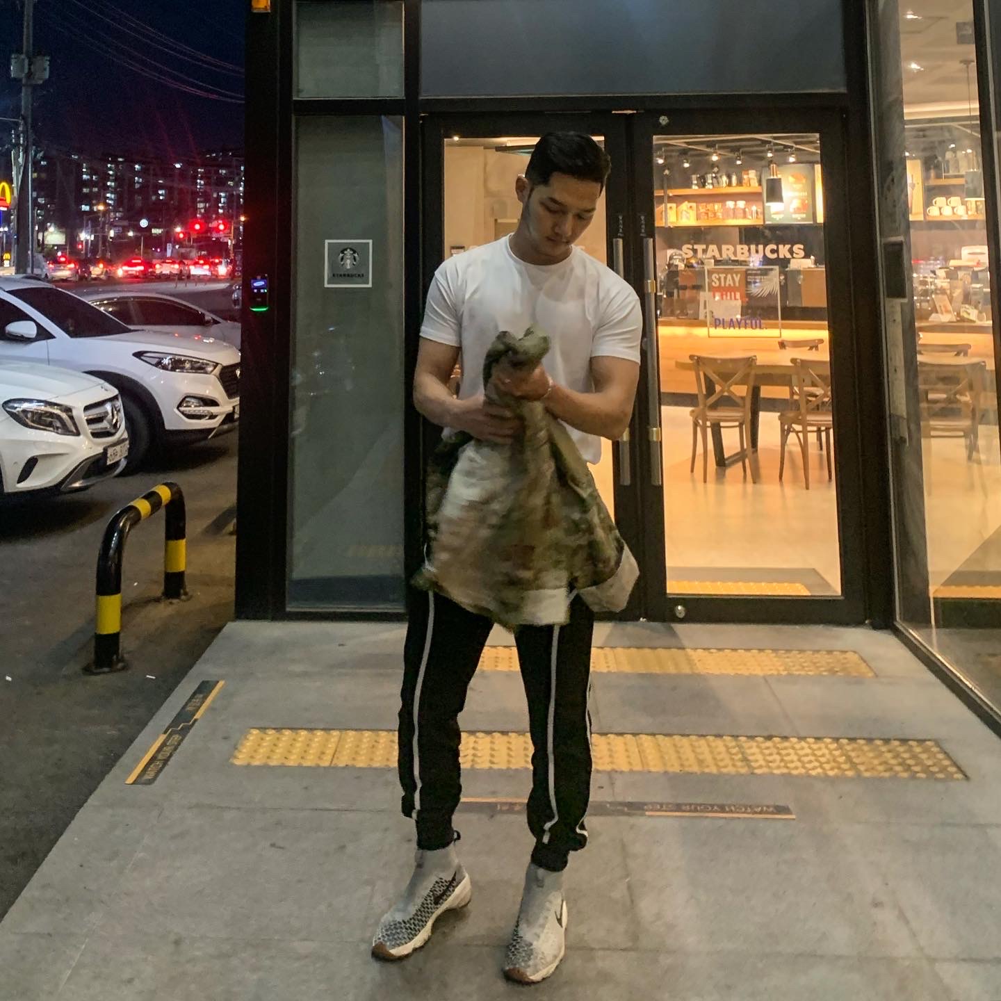 코워커 데일리 짐웨어 무지반팔 남자 머슬핏 반팔 : 코워커웨어