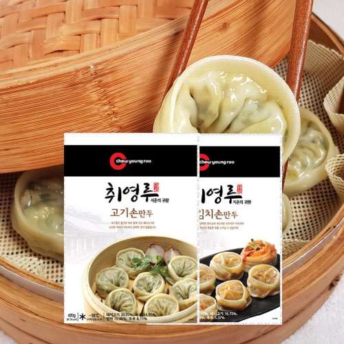 취영루 맛있는 수라간 참앤참 고기 / 김치 손 만두 밀면 냉면 업소용 대용량 : 옐로푸드