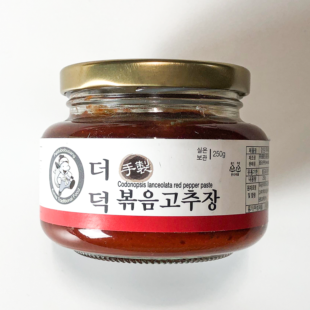팔도보부상 수제 볶음 고추장 한우 더덕 황태채 잔멸치 표고버섯 밥도둑 반찬 쇠고기 소고기 : 팔도보부상