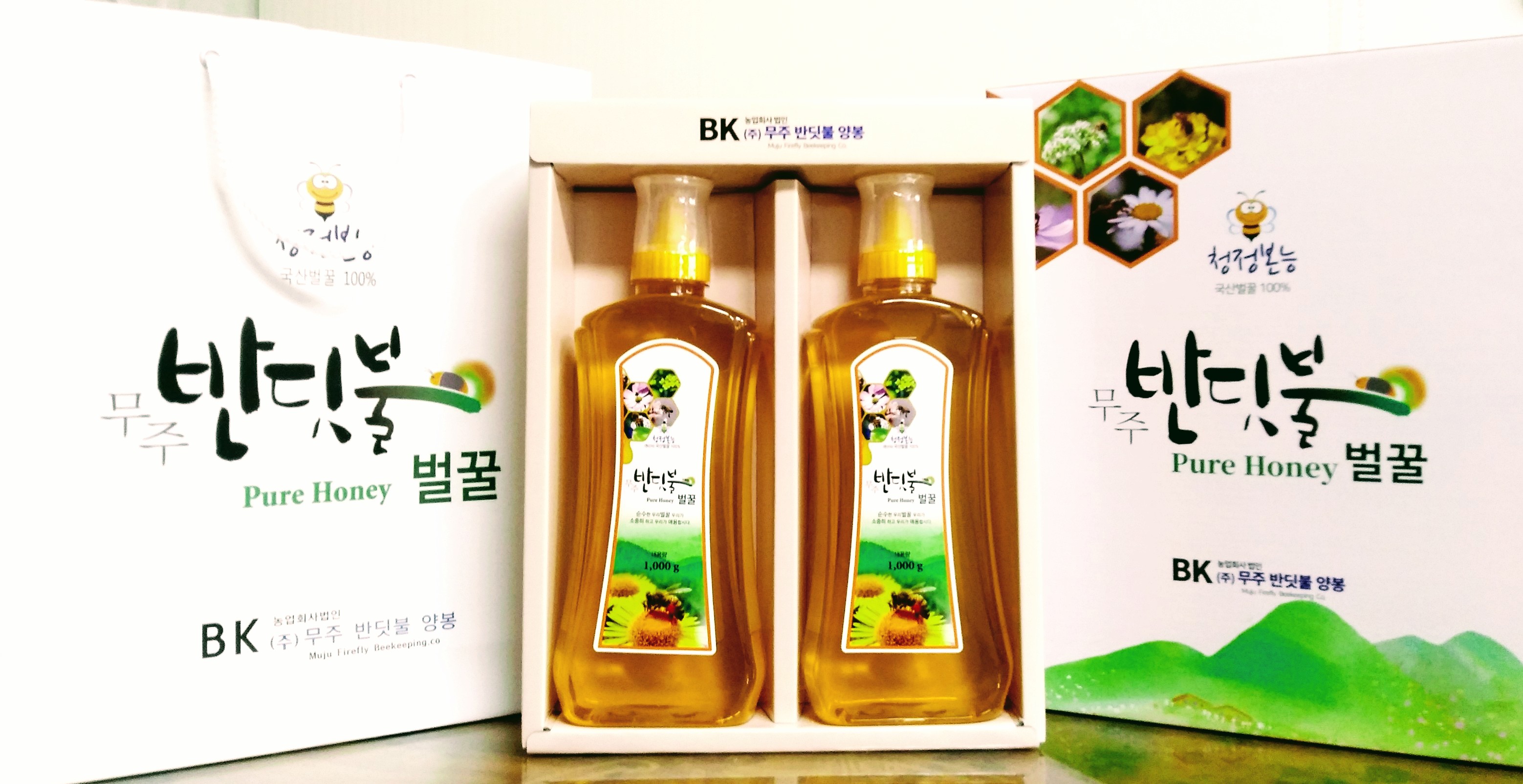 [무주꿀] 꿀 선물세트 2kg (1+등급) : 무주 반딧불 양봉