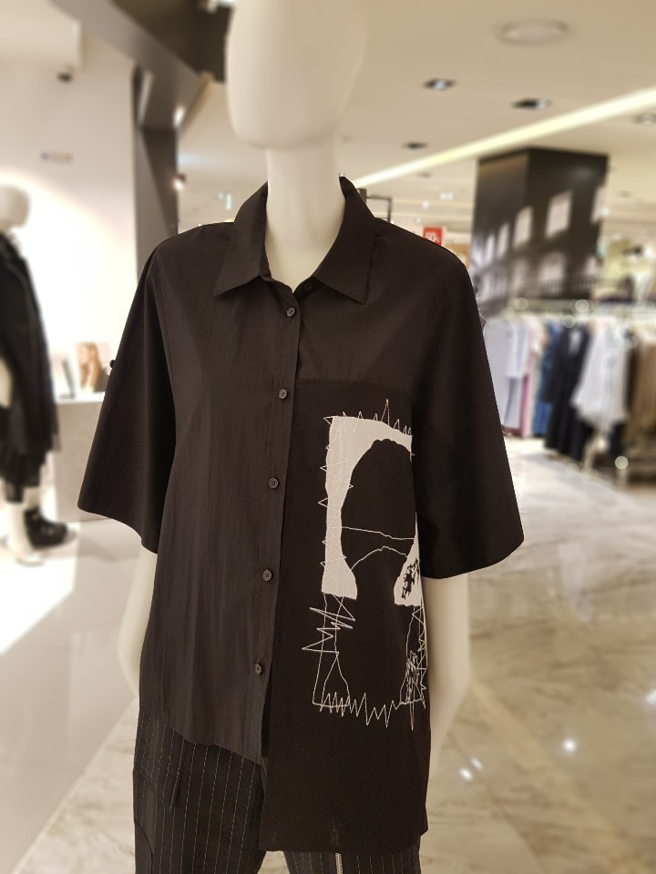 [디데무]자수 언발 셔츠 EW1905438 : NC강서점디데무