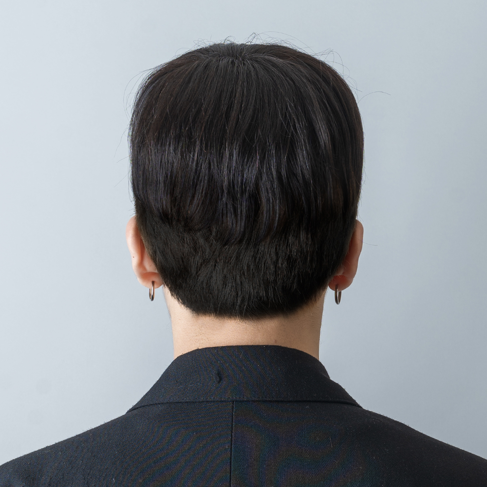 모던시크컷 인모 부분가발 자연스러운 남자가발 : 위그 베이