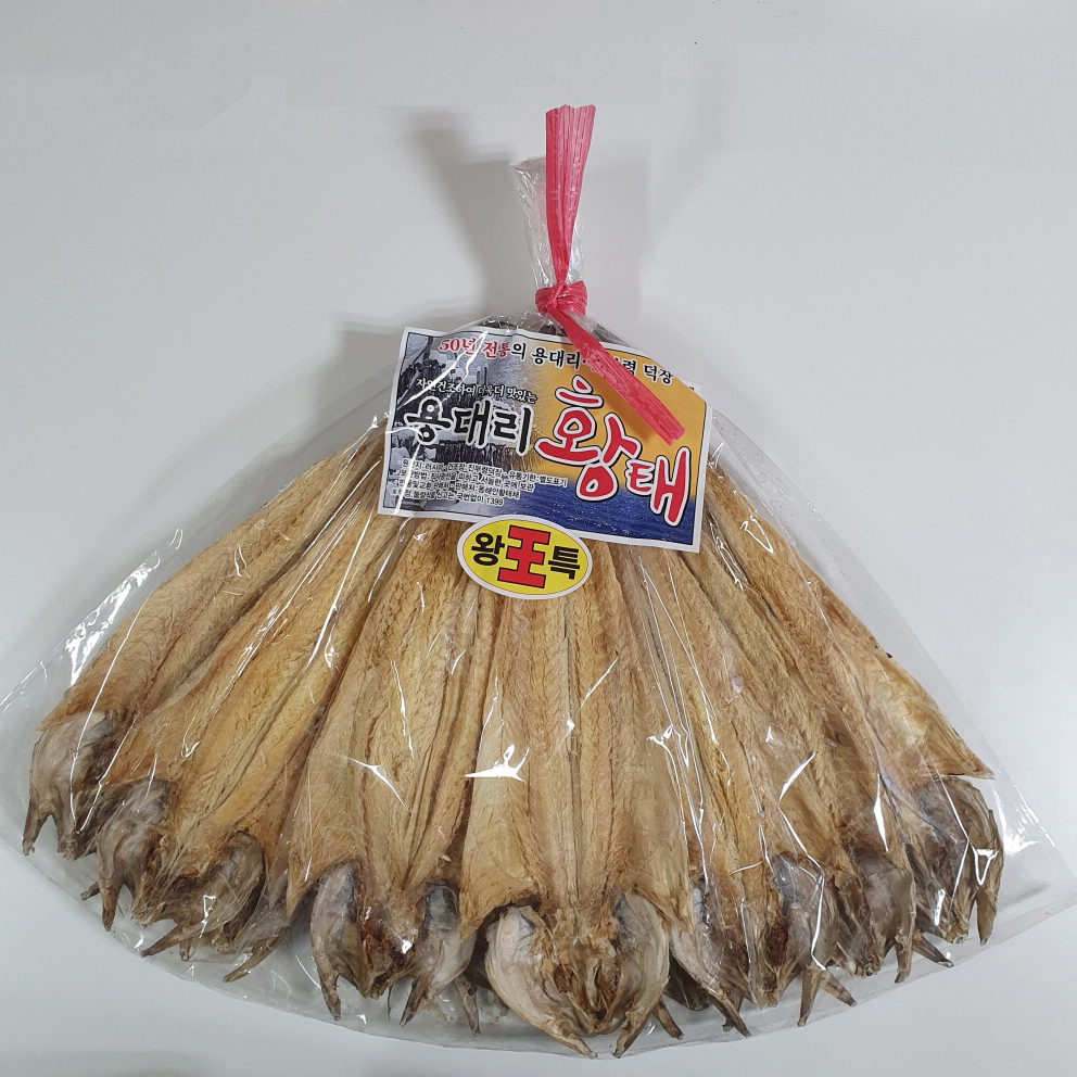용대리 대관령 덕장 황태포 10미 특대 왕특대 왕왕대 38-47cm 먹태포 북어포 : 건어물파티