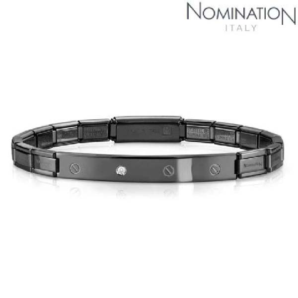 [현대백화점]노미네이션 TRENDSETTER (트렌드세터) bracelet screws and cubic zirconia (BLACK) 021119/015 : 더현대닷컴