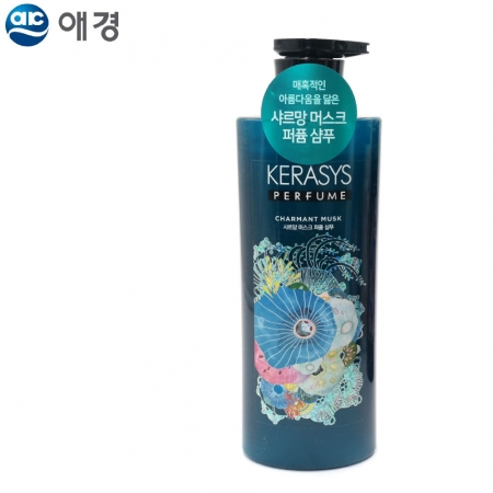 애경 케라시스 샤르망머스크 퍼퓸 헤어 샴푸 600ml 플로랑머스크향 잔향지속 손상케어 : NanMarket