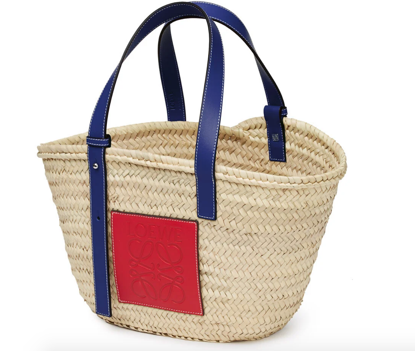 로에베 블루 레드 미듐 바스켓 토트백 LOEWE BLUE RED MEDIUM BASKET TOTE BAG : AT SSONG