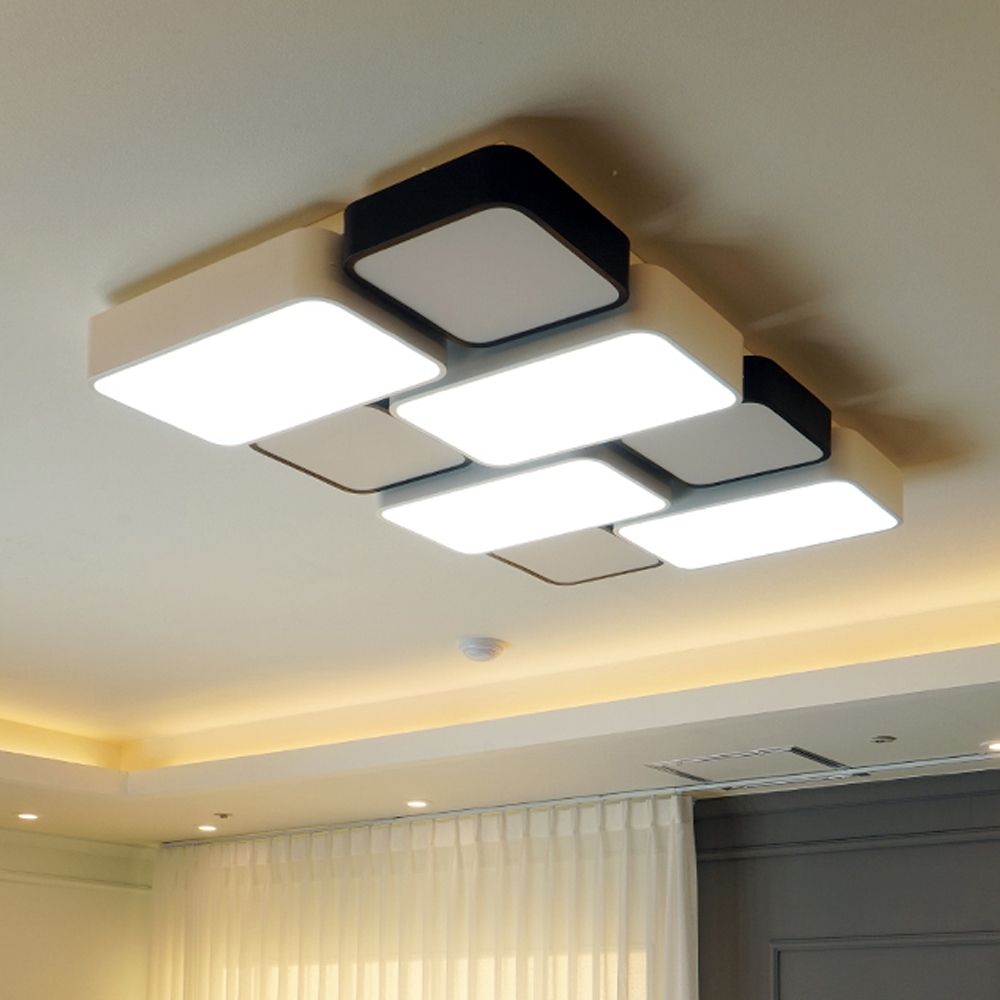 국산 LED 거실등 방등 블록 8등 색변환 150W : 메리트조명