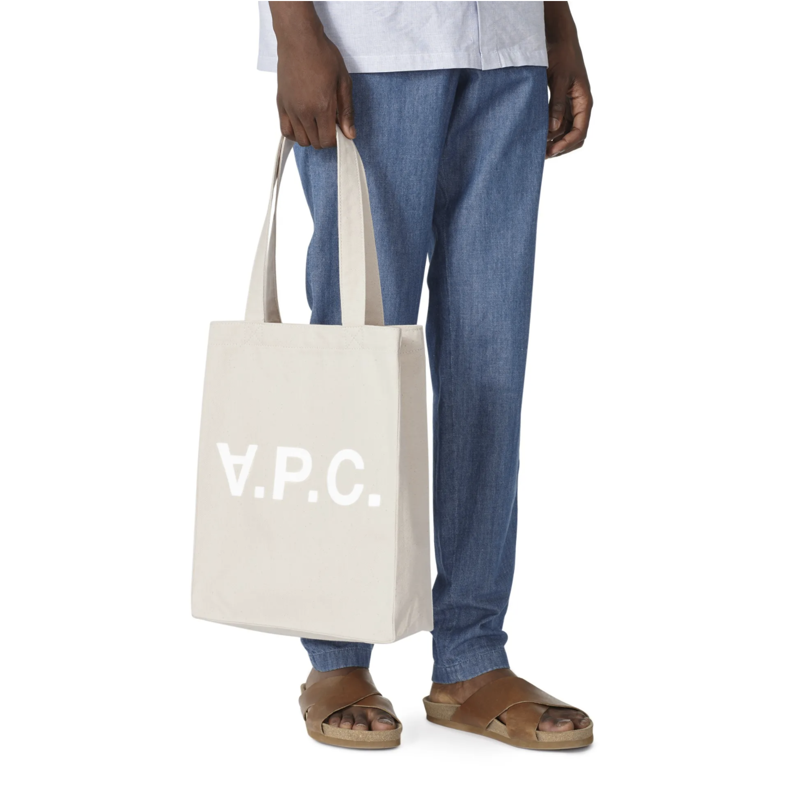 [해외직구] 프랑스바잉 아페쎄 VPC 데님에코백 Tote raure - 에크루 : 듀블랑파리