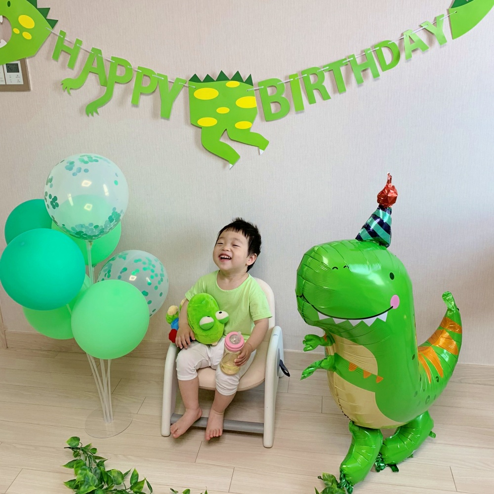 생일파티용품 공룡 풍선 세트 셀프 생일 꾸미기 홈파티 가랜드 : 쏙쏙마켓