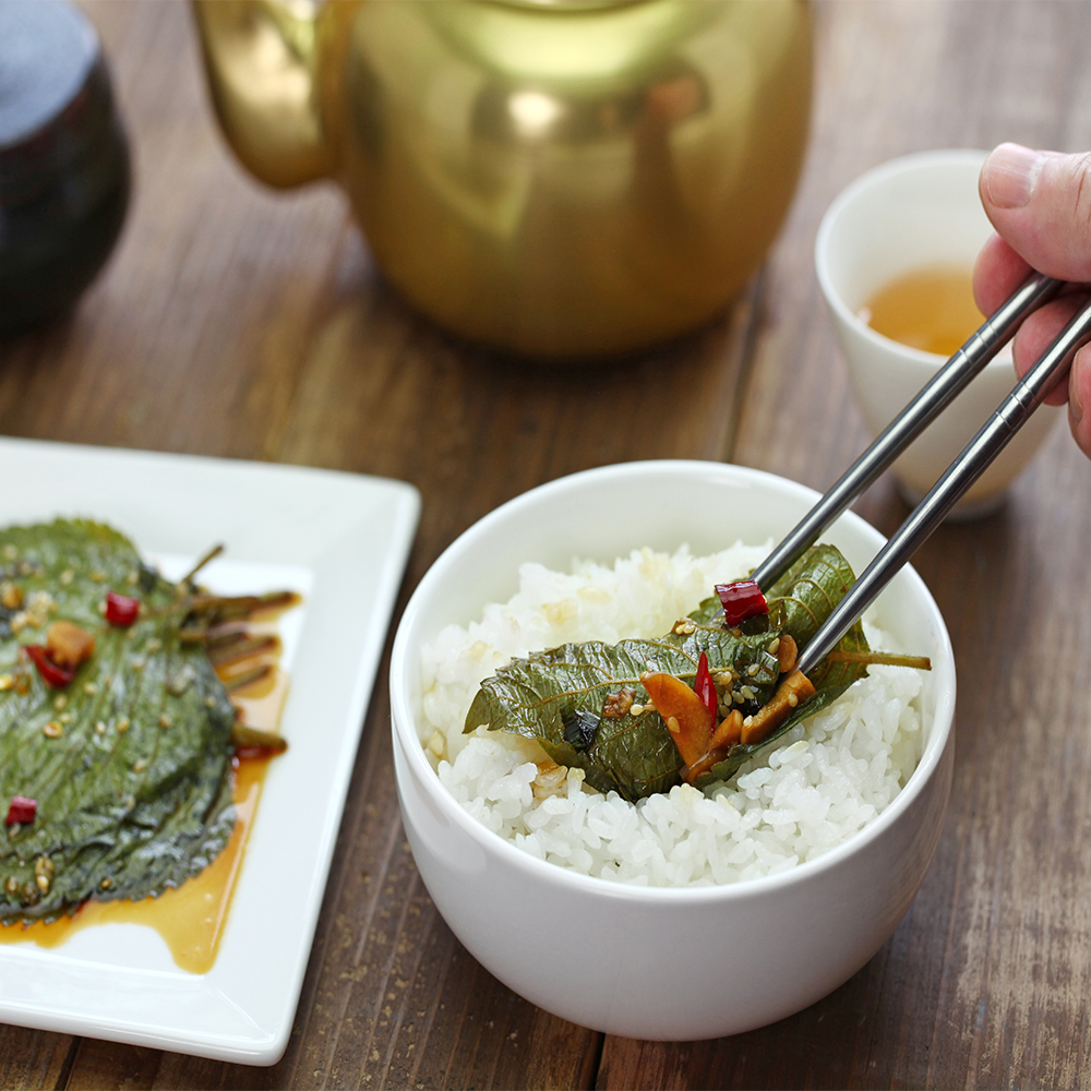 무명김치 맛있는 전라도 깻잎김치 1KG 깻잎무침 : 무명김치