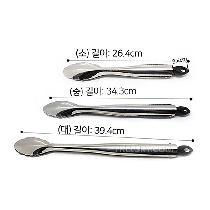 코카코 스테인리스 다용도 푸드집게-1개/ 26cm 34cm 39cm/뷔페집게 야채집게 : 나무하늘