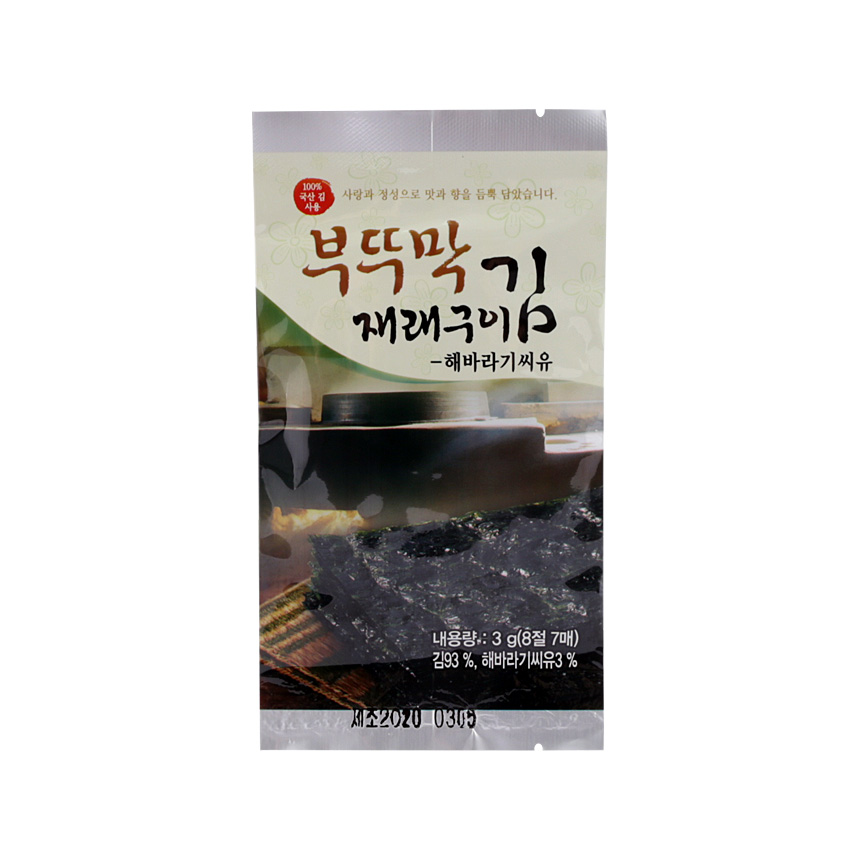 완주시니어클럽 부뚜막 재래구이김 3g X 8봉 : 완주로컬푸드