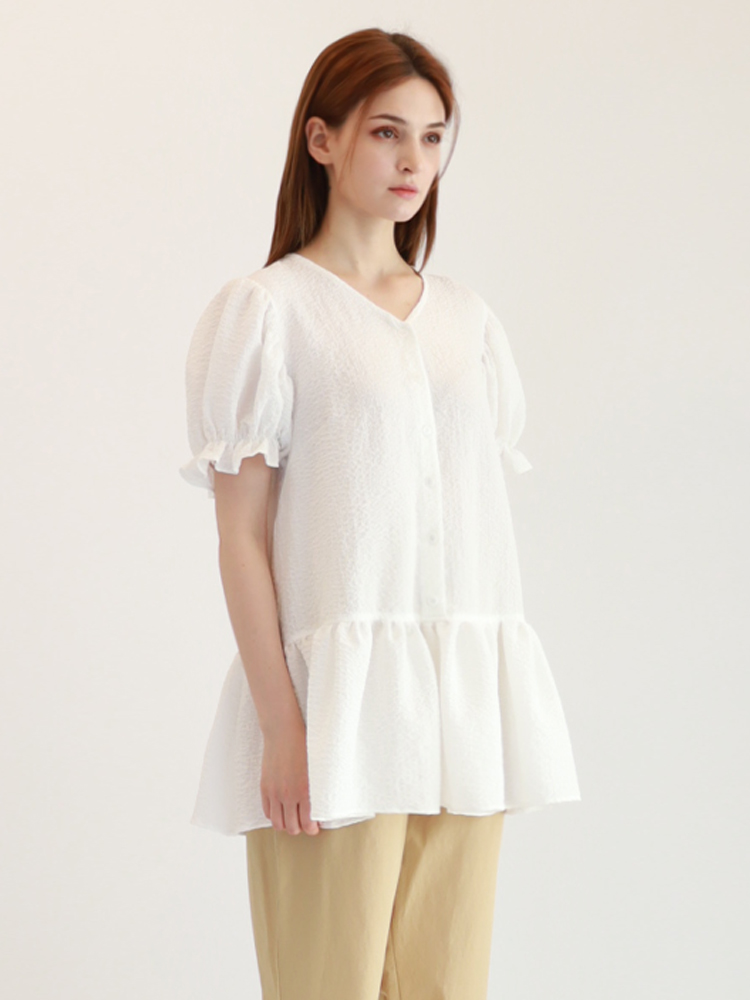 [몬티스] 몽상블라우스 화이트/ Mongsang Blouse in White : 몬티스