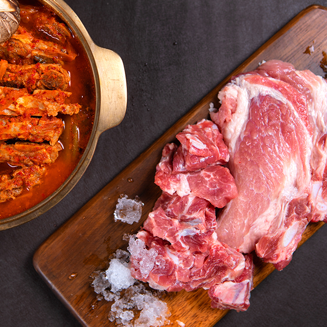한돈 돼지갈비 1kg 국내산 냉장 찜갈비 포갈비 : 30년전통한우암소 삼부축산
