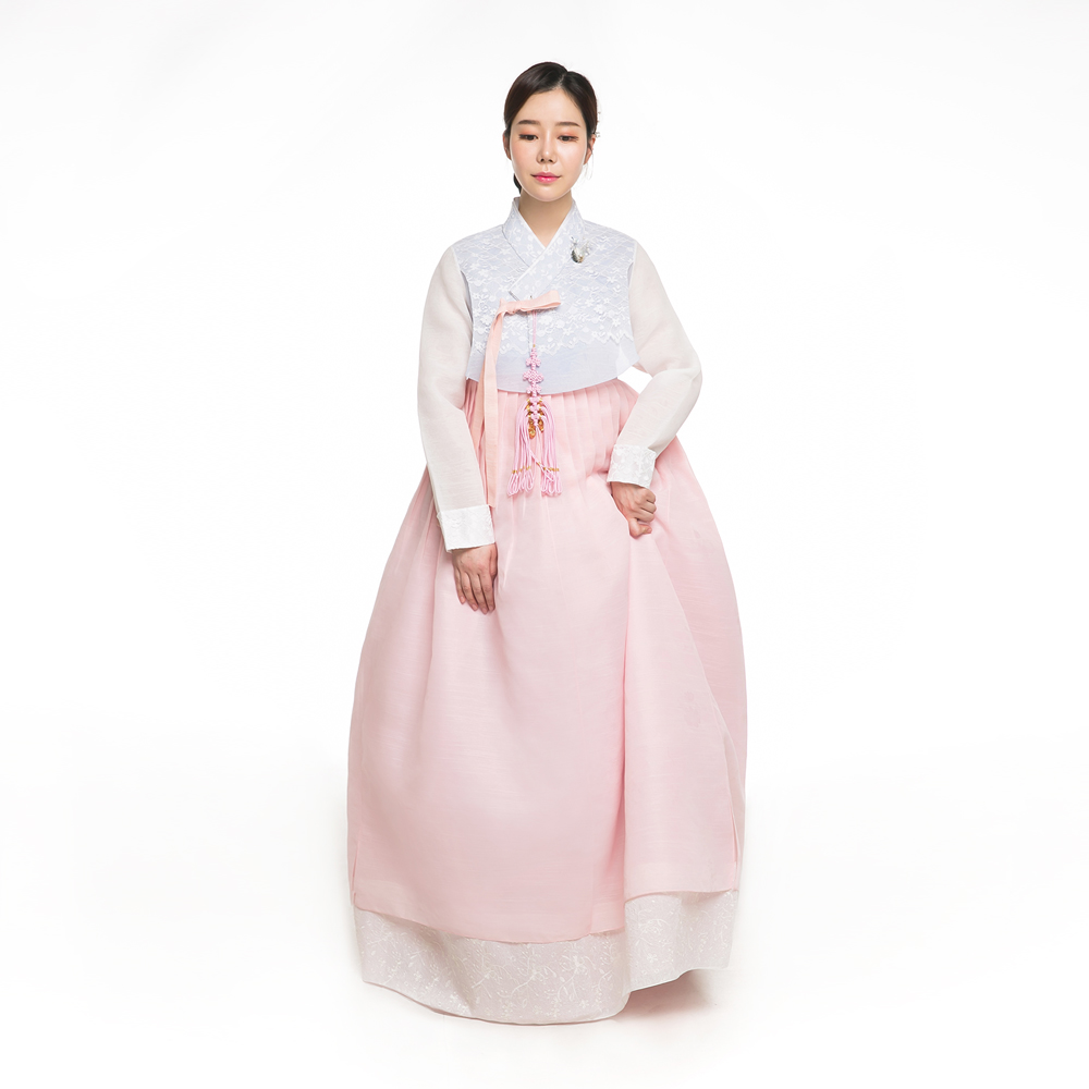 [대여] 신부한복 하늘색 당의 결혼식 돌잔치 종로 한복대여 전문점 : 한복담다