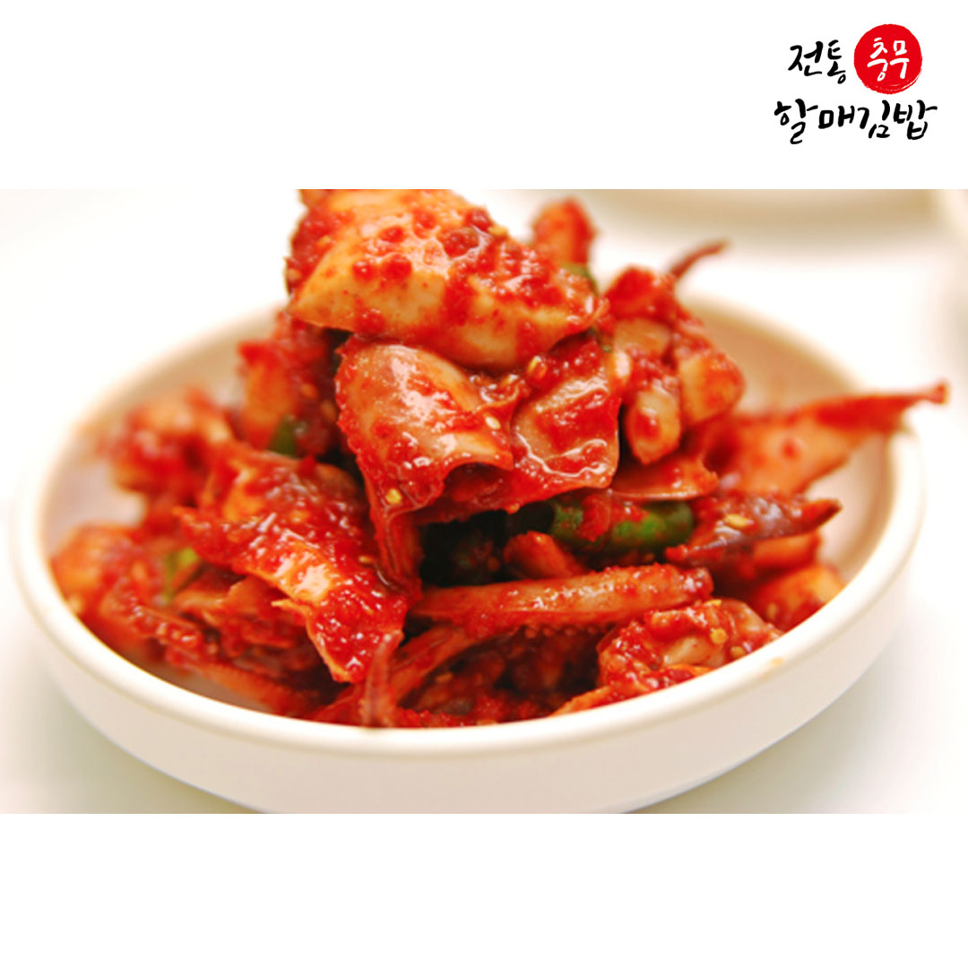 충무김밥  안무친반찬세트 4인분 : 전통충무할매김밥