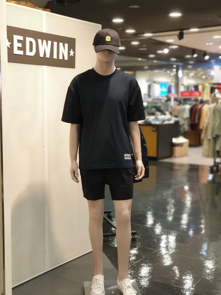 헨어스 에드윈 남성용 3M 나염 포인트 뒷판 절개 디테일 오버핏 티셔츠 HTE411 : NC엑스코점 에드윈