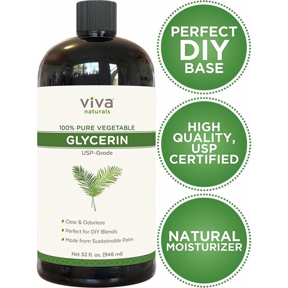Viva Naturals 비바 내추럴 100% 순수 식물성 글리세린 32fl oz(946ml) 1개 Pure Vegetable Glycerin : 마마슈퍼