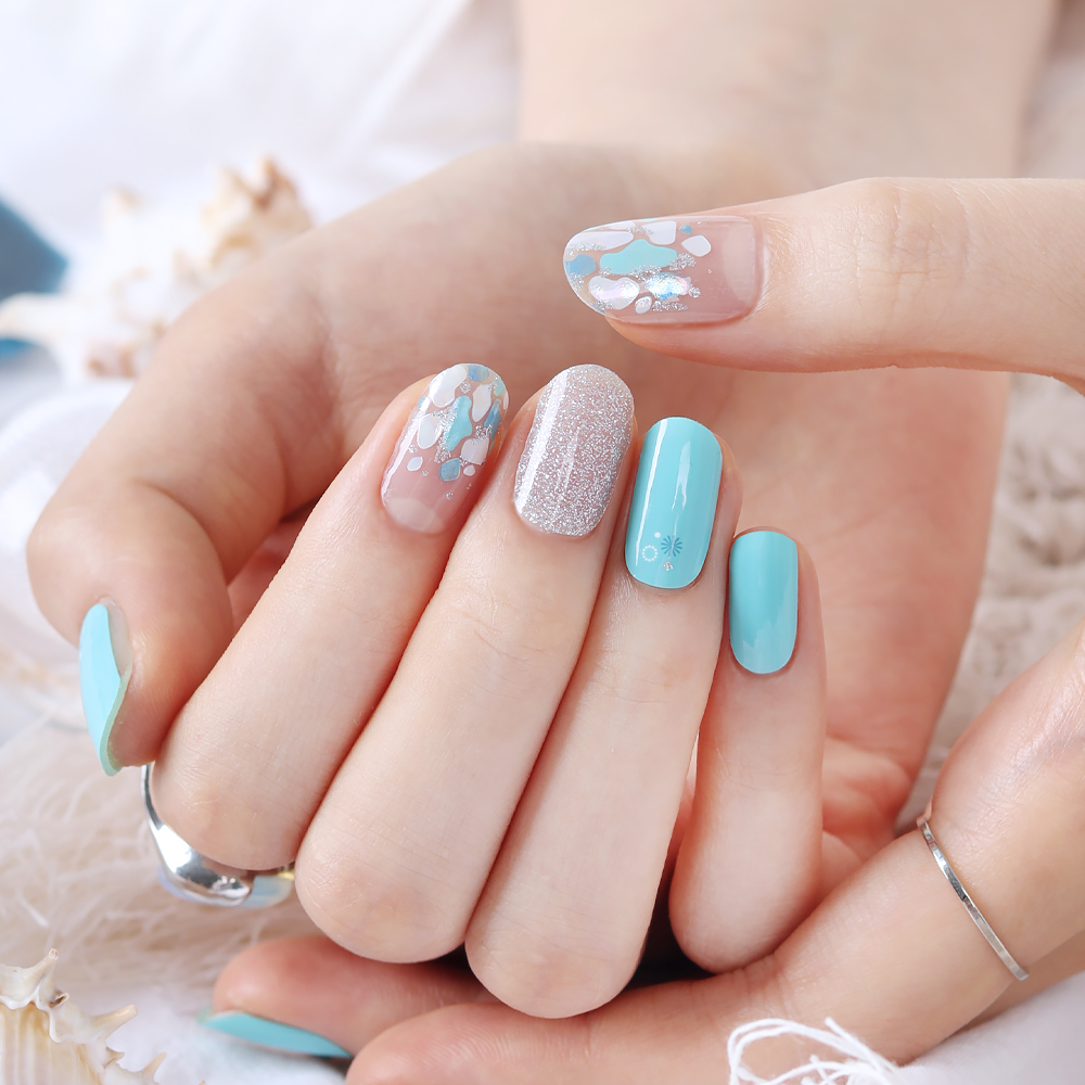 [글로시블라썸] 붙이는 젤네일 스티커 - 스톤 아일랜드 : Glossy Blossom