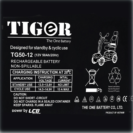 TG50-12 (12V 50AH) 전동휠체어 전동스쿠터 배터리 밧데리 (2개 1세트) : 비에스테크