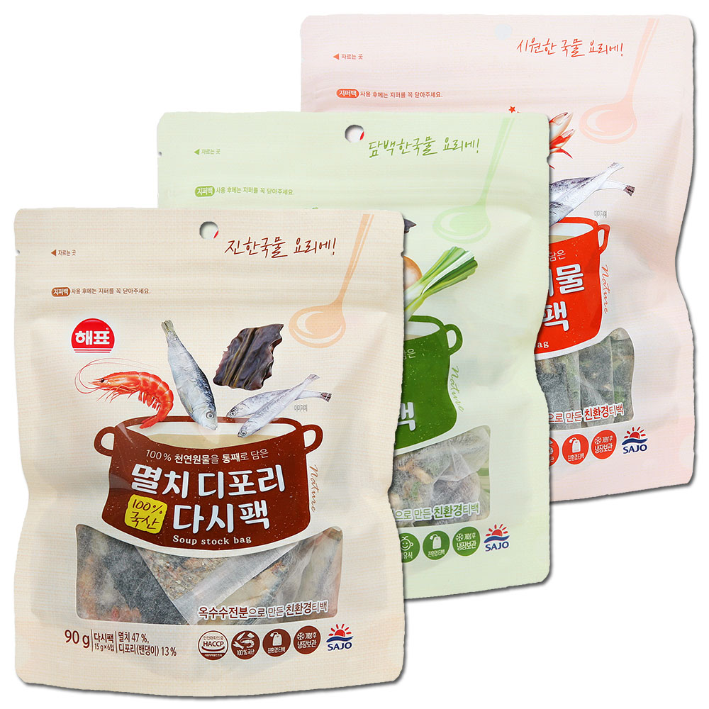 사조해표 야채 다시팩90g : 더마트