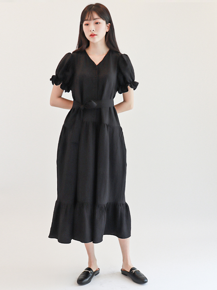 [몬티스] 몽상원피스 블랙/ Mongsang Dress in Black : 몬티스