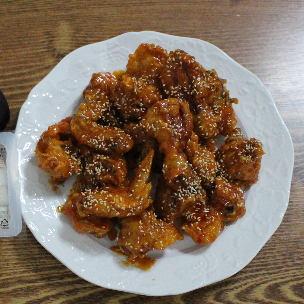 [송파구배달] 양념치킨 대 [석촌 하림맥시칸] : 동네시장 장보기