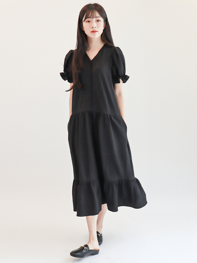 [몬티스] 몽상원피스 블랙/ Mongsang Dress in Black : 몬티스