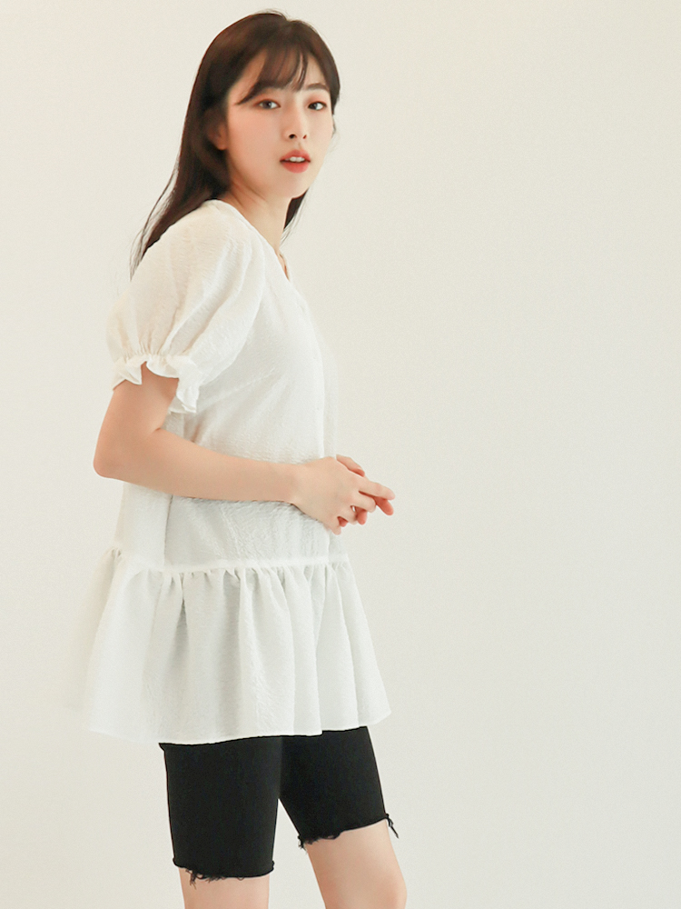 [몬티스] 몽상블라우스 화이트/ Mongsang Blouse in White : 몬티스