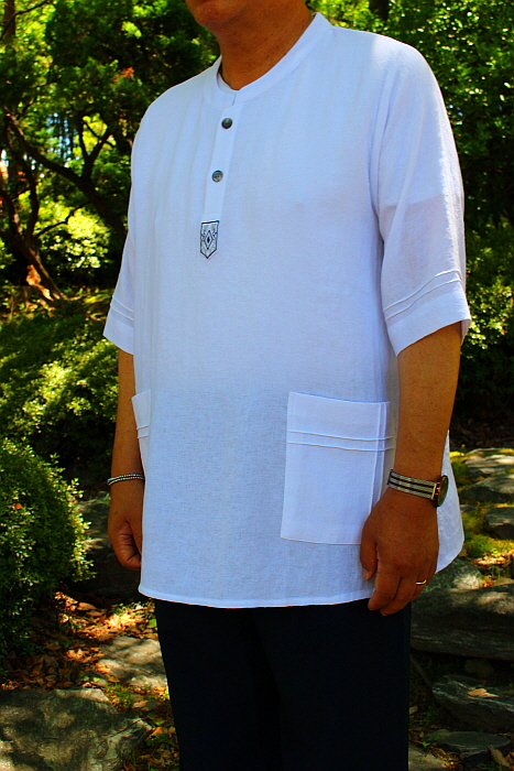 남자생활한복 우드면티 개량한복 법복 외출복 석가탄신일 백중기도 아버지선물 여름 데일리룩 : 단미달콤