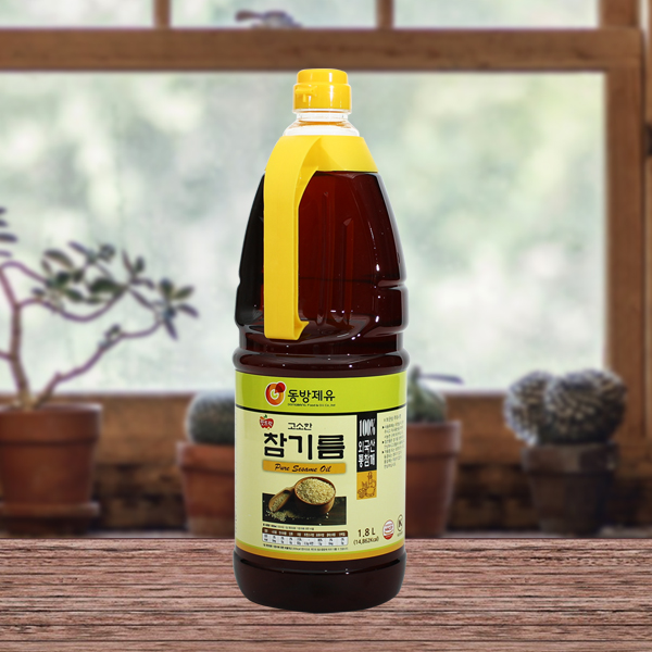 맛뜨락 고소한 참기름 1.8L/외국산(참깨) : 미올리