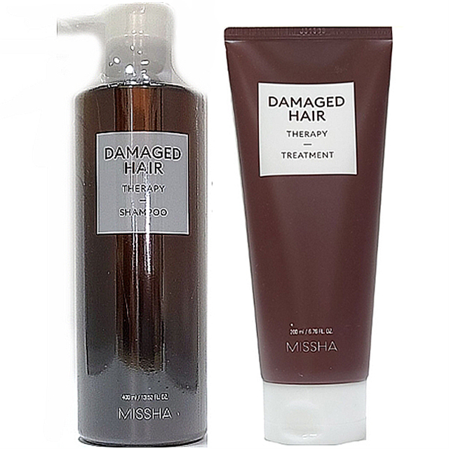 미샤 데미지드 헤어 테라피 샴푸 + 트리트먼트 2종세트 (400ml+200ml) : 뷰티다온몰