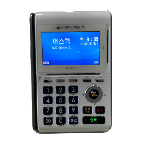 카드단말기 신용카드결제기 KIS-3410(3인치) 키스정보통신 삼성페이가능결제기 : 카드 결제 예스텍